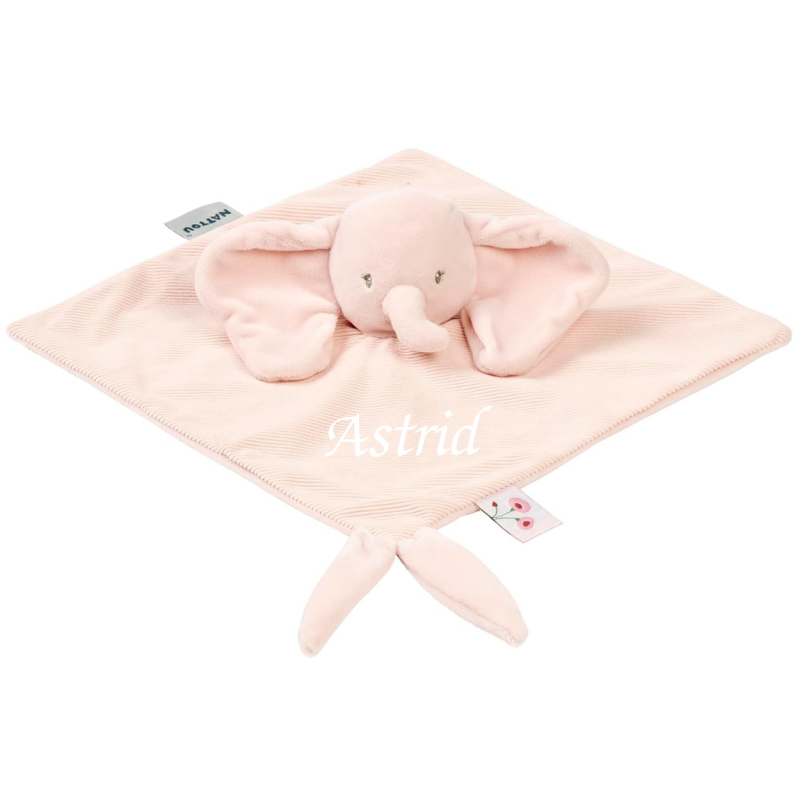  - fanfan - plat éléphant côtelé rose 25 cm 